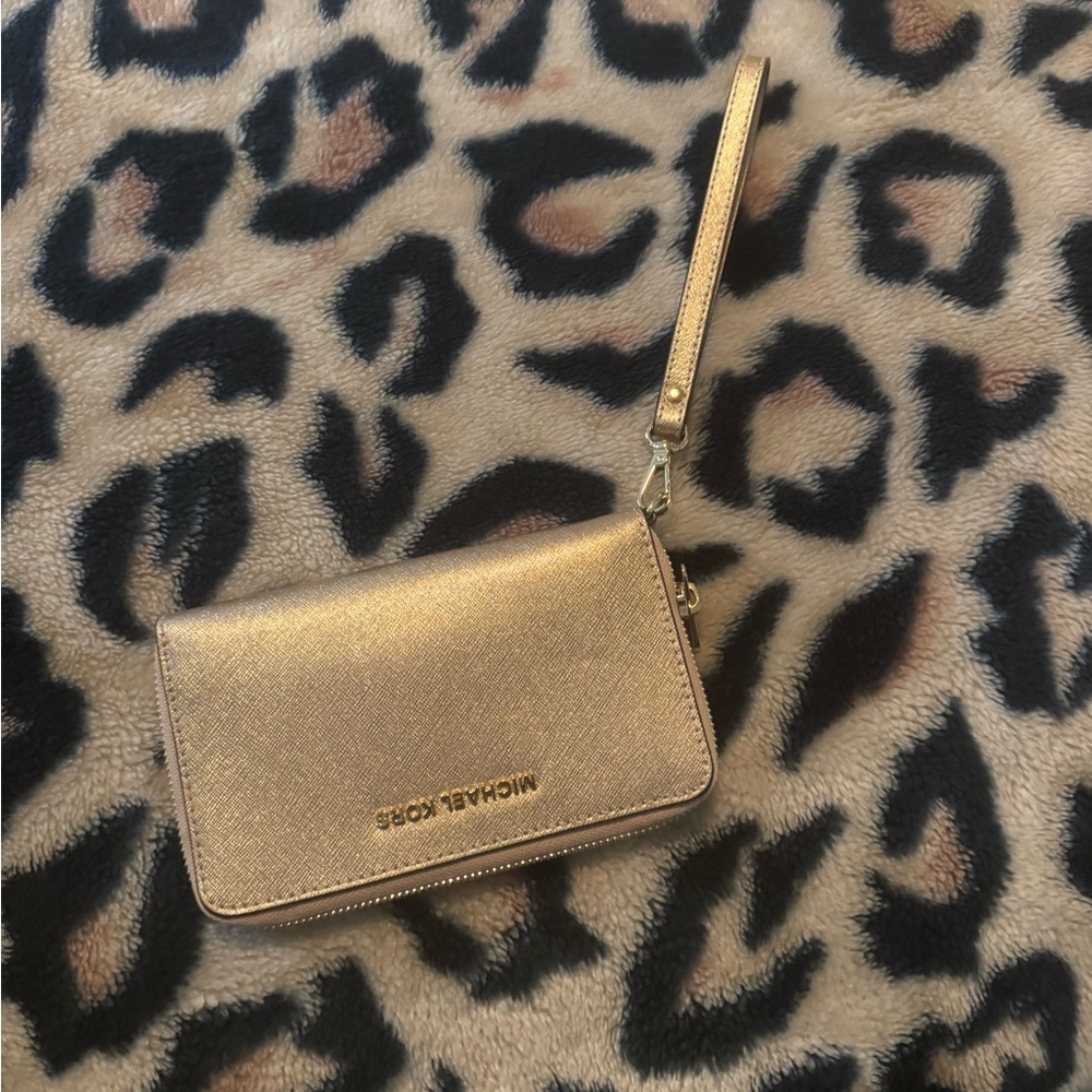 Michael Kors Metallic Gold Wristlet